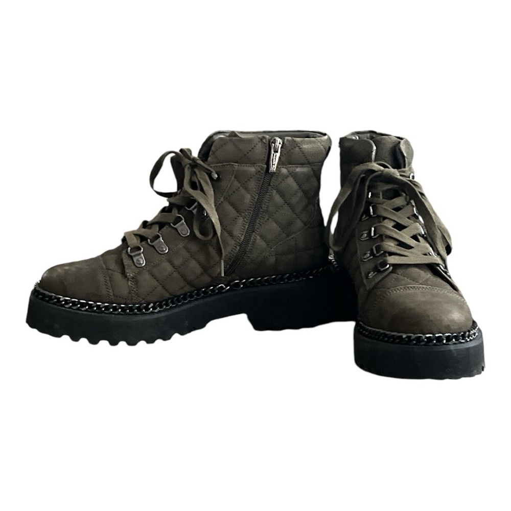 Vince Camuto Women's Maissa Quilted Suede Lace-Up Boots Size 10 - Picture 8 of 8